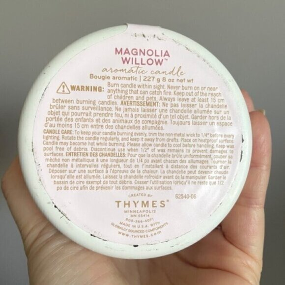 Thymes Magnolia Willow Candle - 227g / 8oz 🇺🇸 - Picture 5 of 6